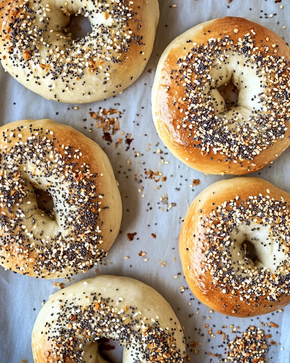 Fresh Homemade Everything Bagels recipe photo