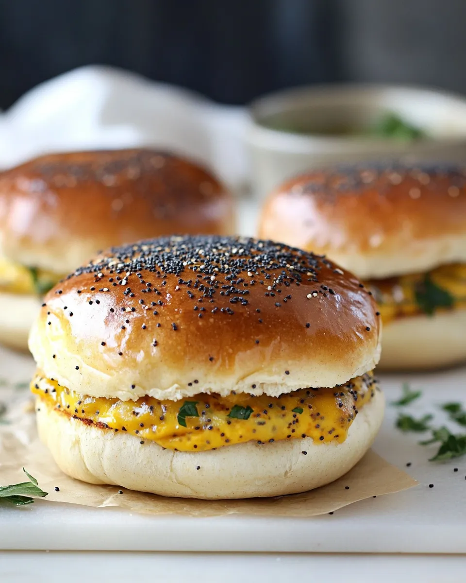 Healthy Homemade Poppy Seed Burger Buns recipe photo