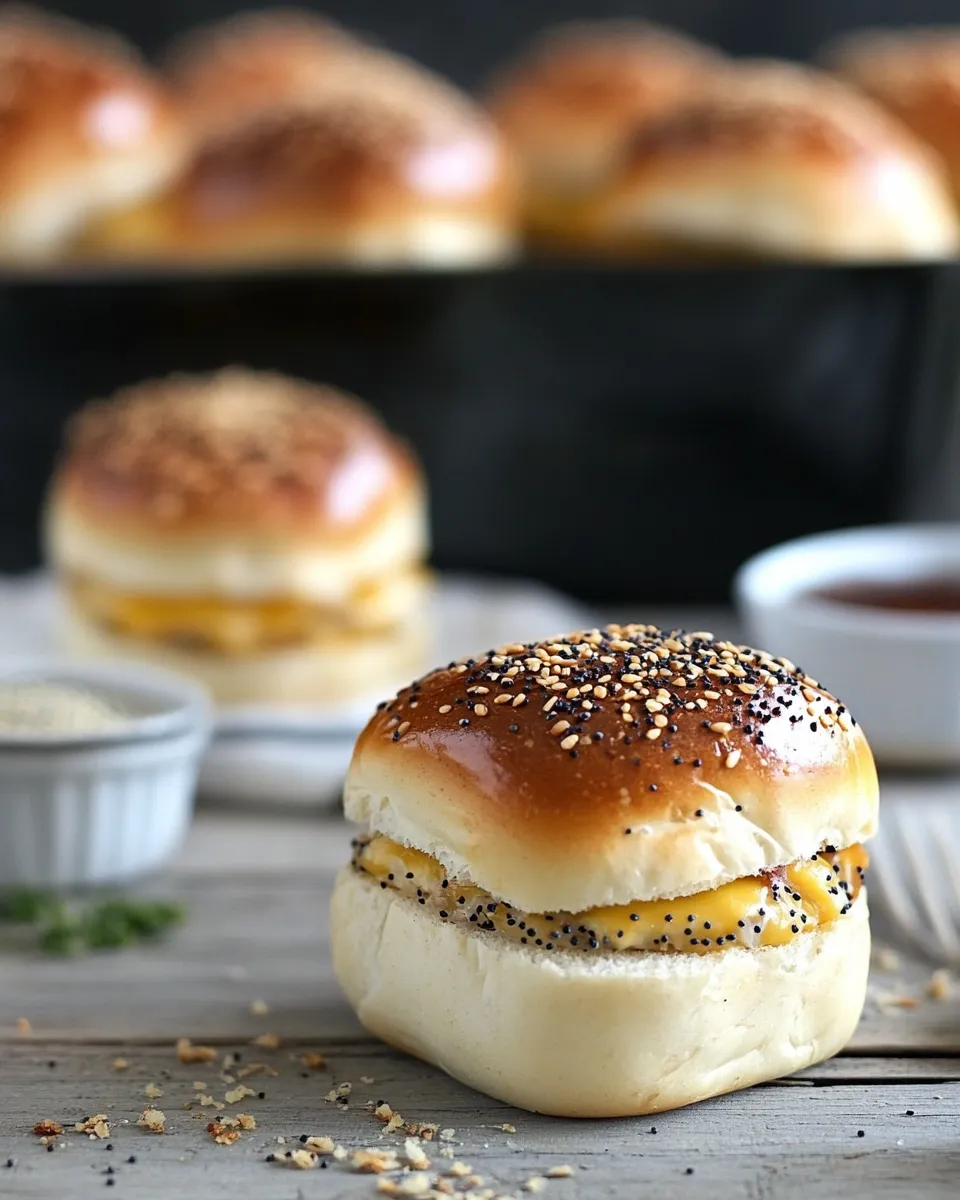 Savory Homemade Poppy Seed Burger Buns shot