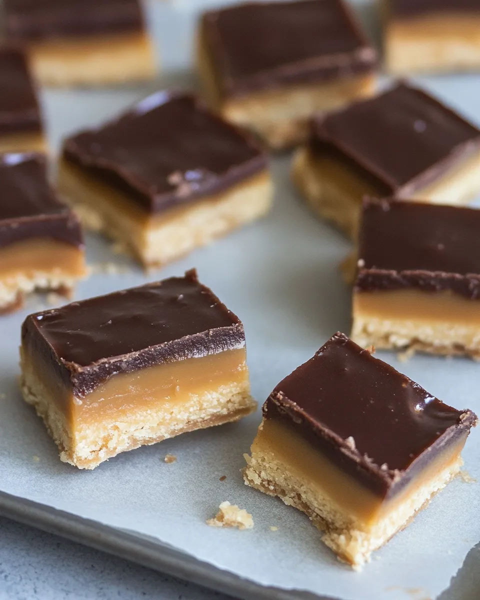 Easy Homemade Twix Bars food shot