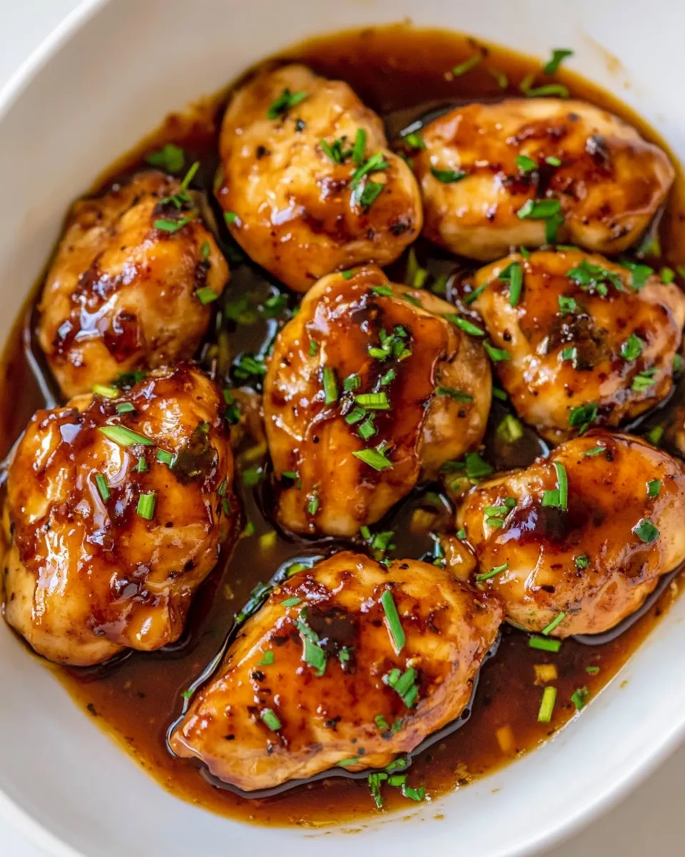 Delicious Honey Garlic Chicken shot