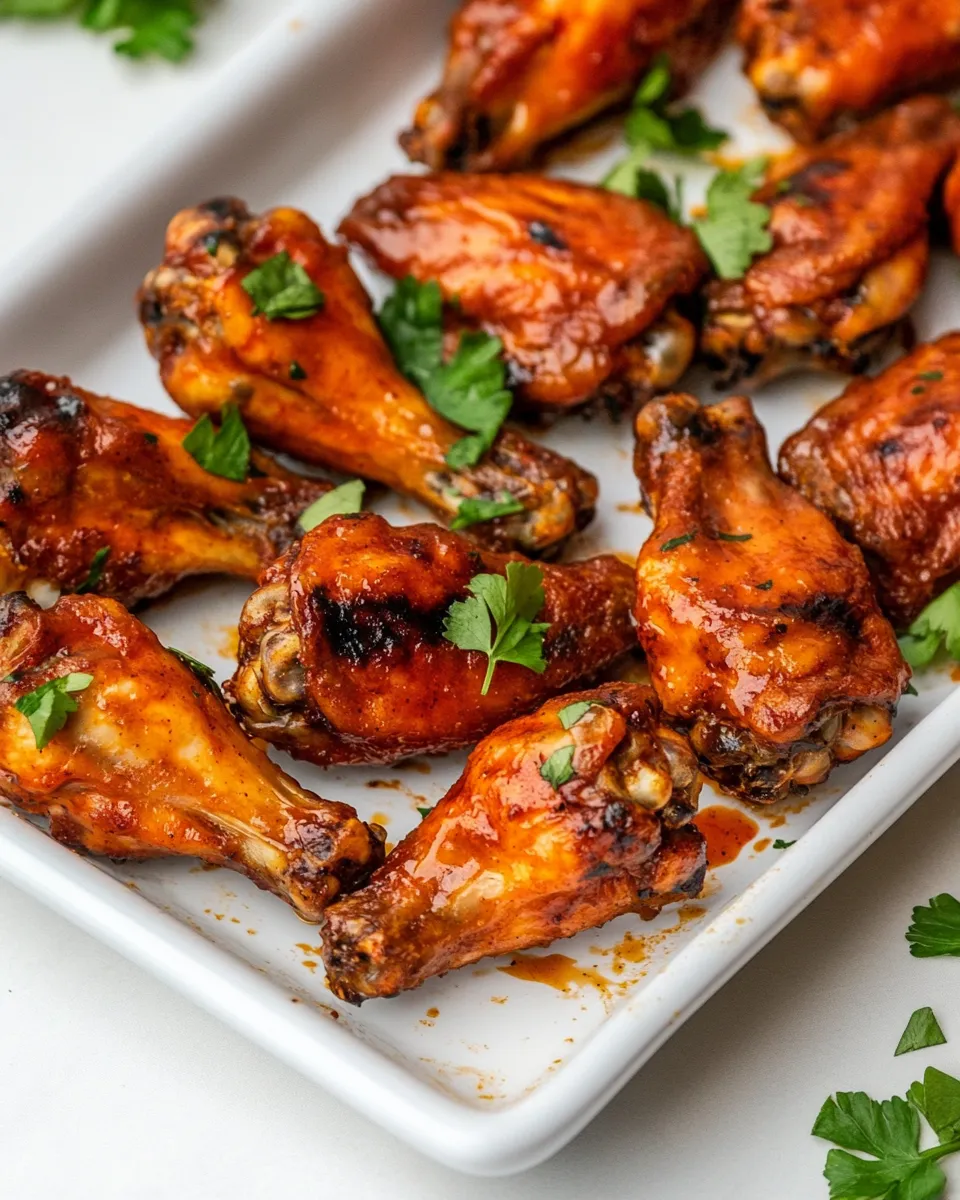 Delicious Hot & Spicy Baked Buffalo Chicken Wings shot