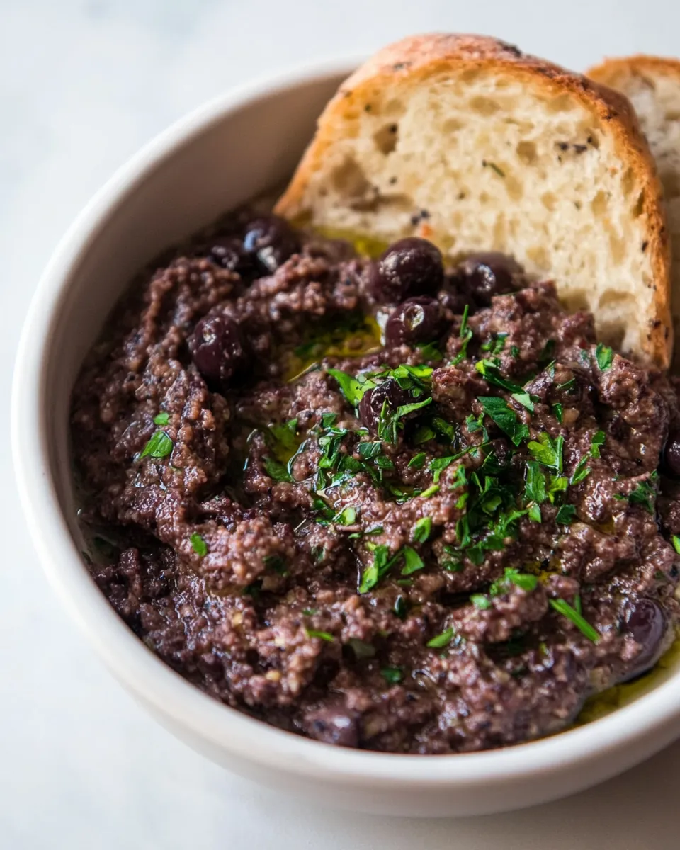 Delicious How to Make Olive Tapenade shot