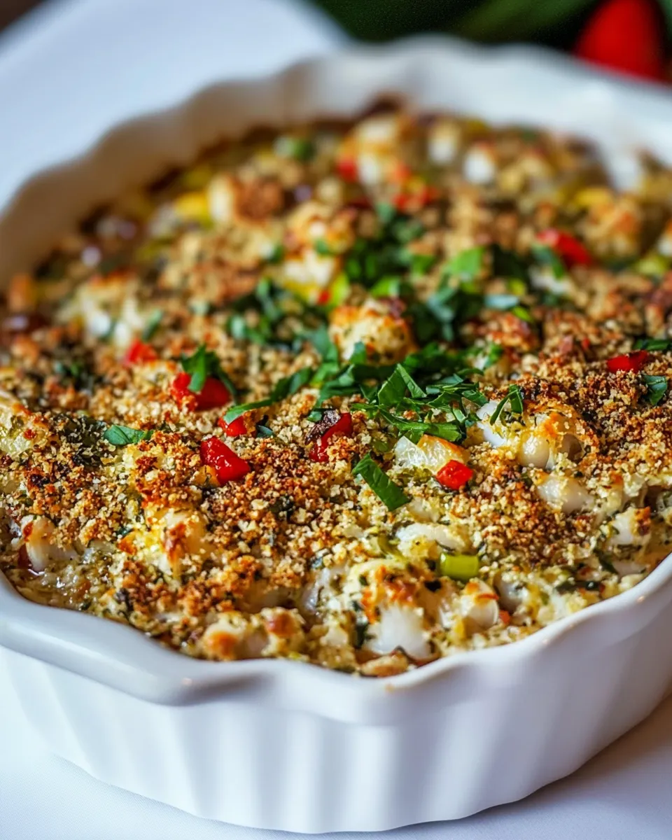 Delicious Incredible Baked Clam Dip shot