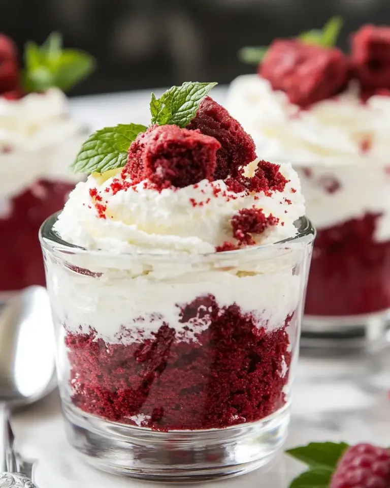 Homemade Individual Red Velvet Trifles photo