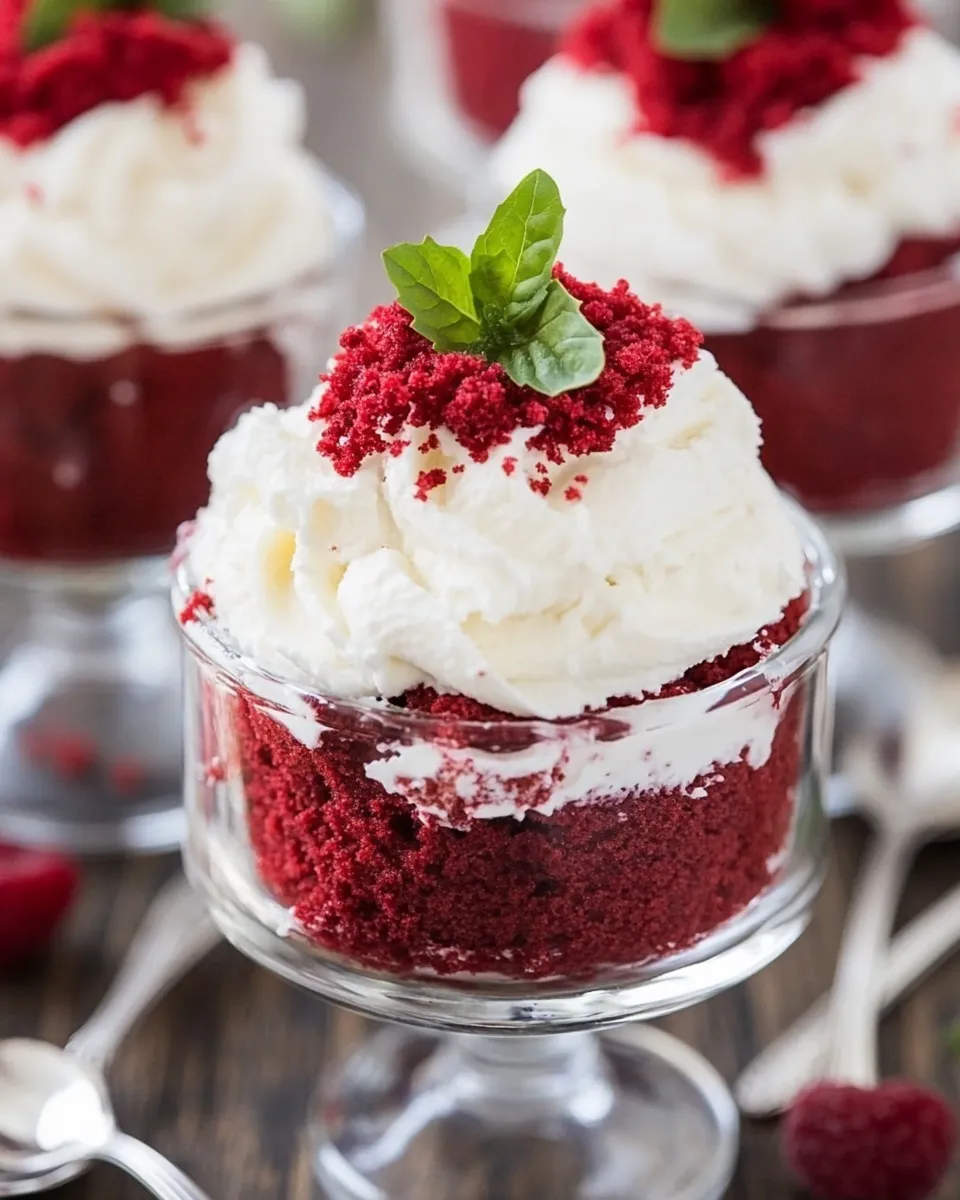 Classic Individual Red Velvet Trifles image