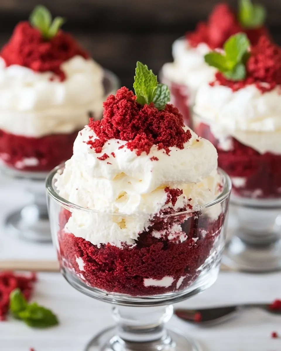 Easy Individual Red Velvet Trifles recipe photo