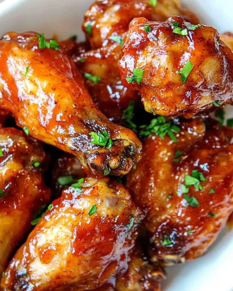 Savory Instant Pot BBQ Chicken Wings Recipe shot