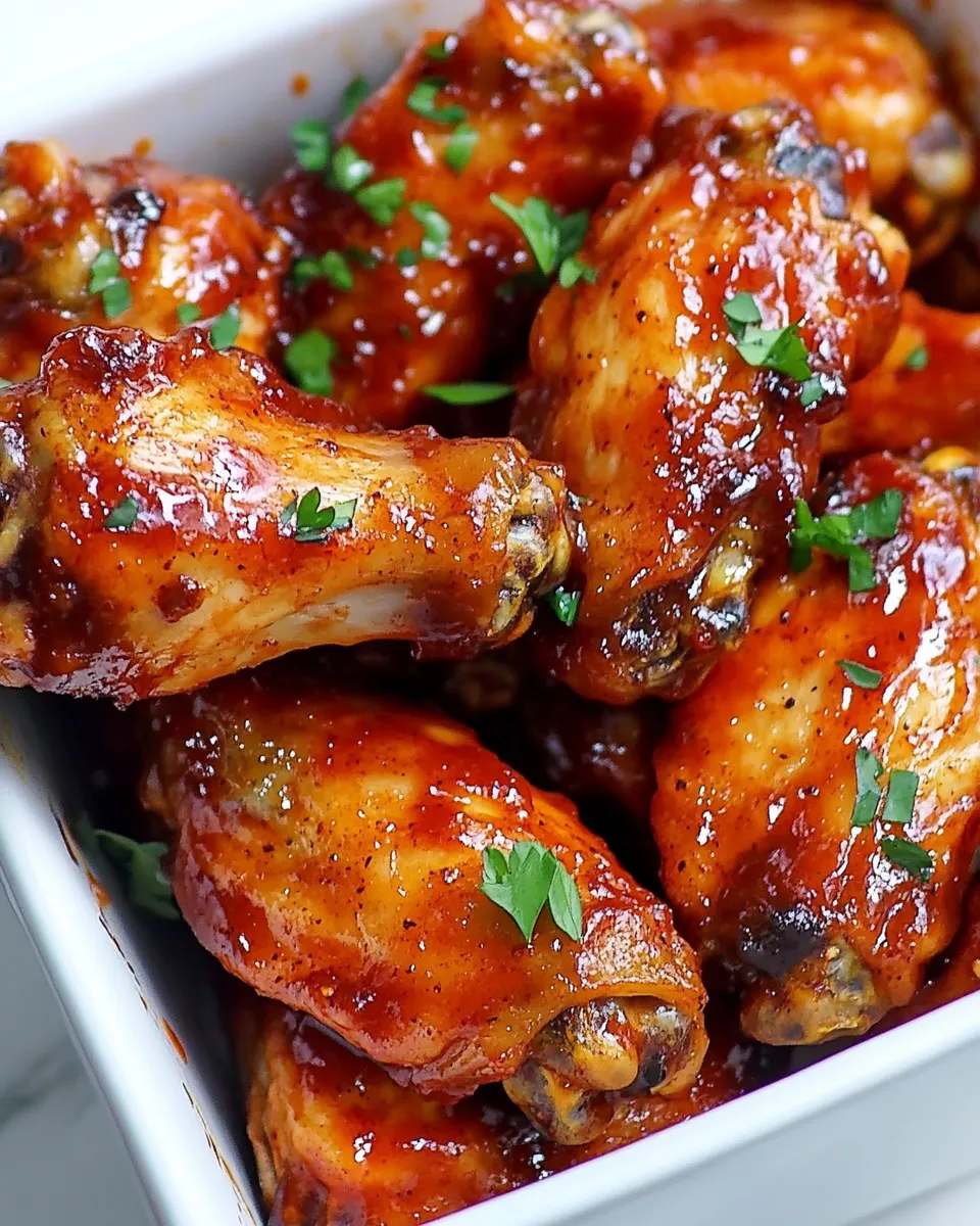 Quick Instant Pot BBQ Chicken Wings Recipe dish photo