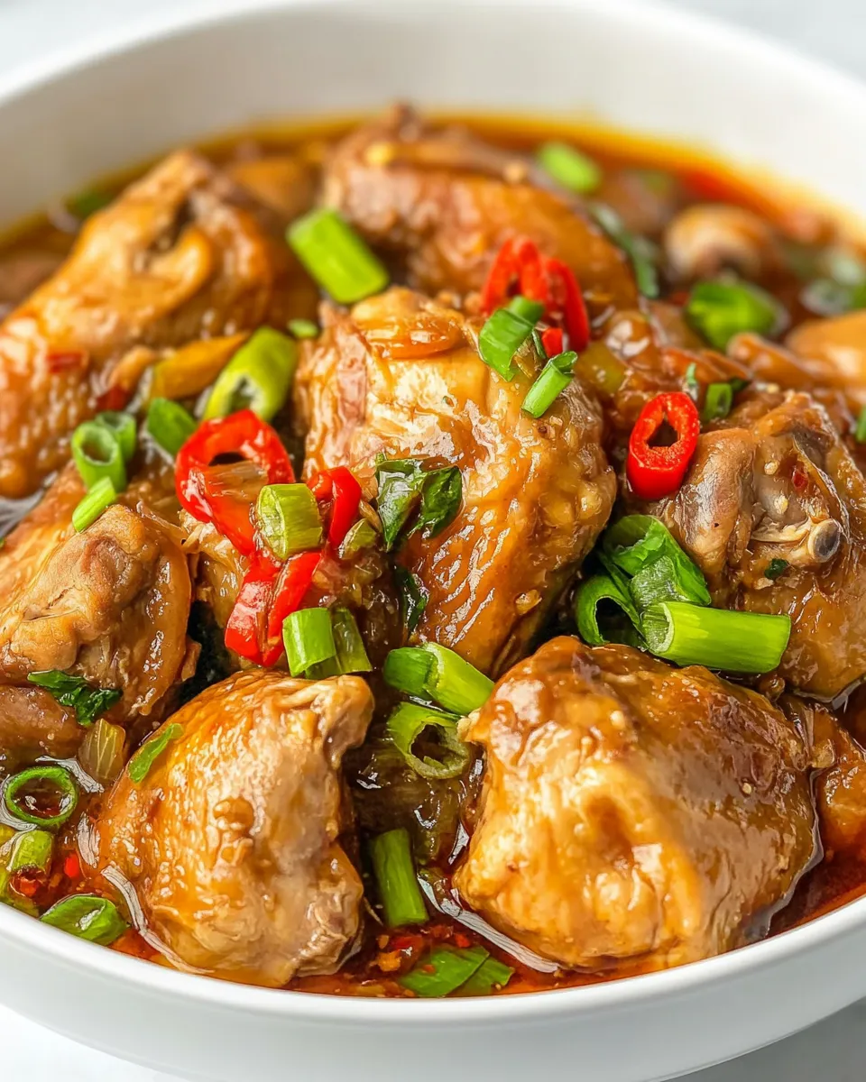 Savory Instant Pot Chicken Adobo dish photo