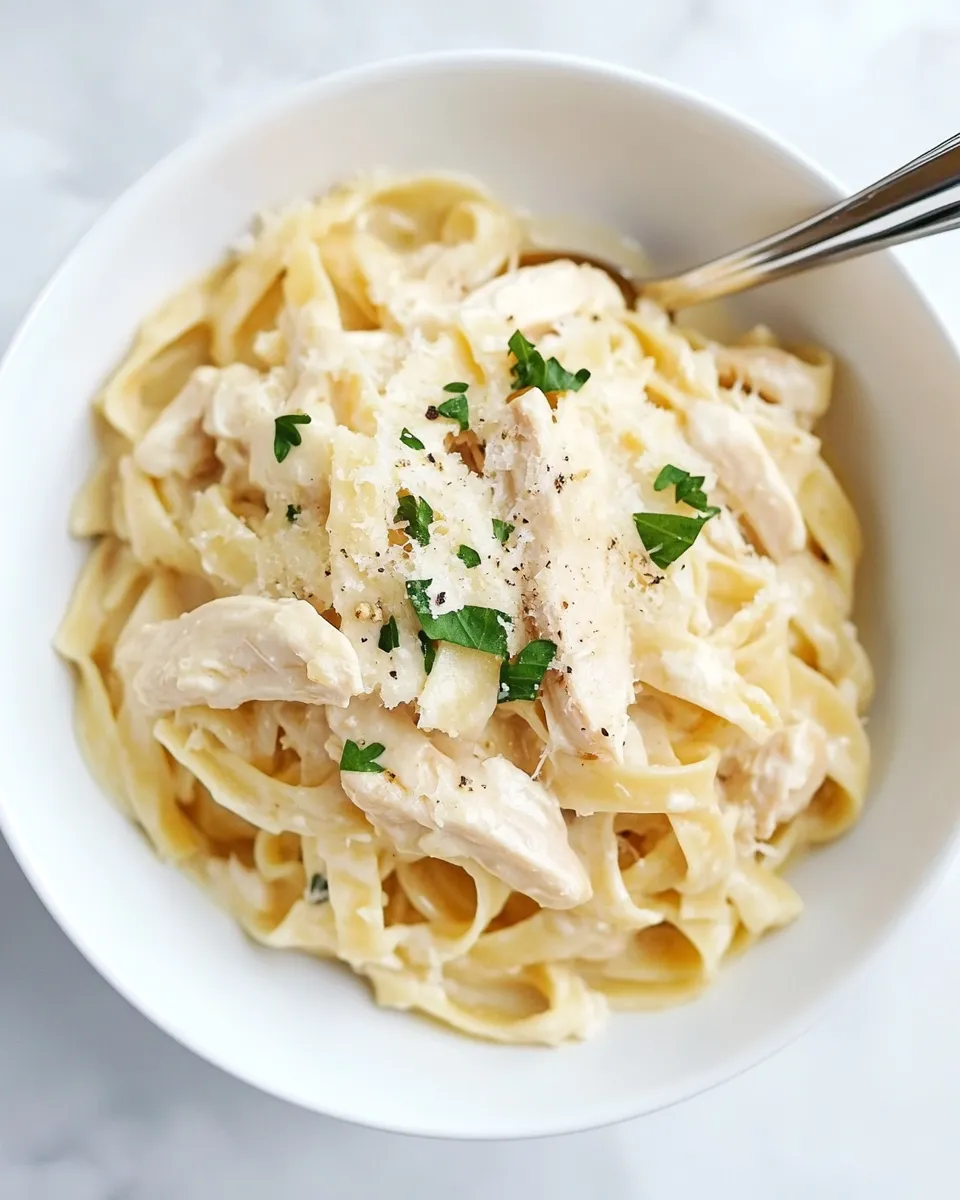 Quick Instant Pot Chicken Alfredo Recipe dish photo