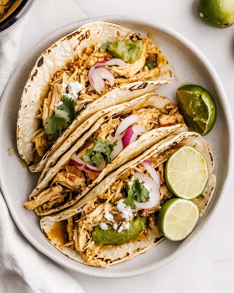 Delicious Instant Pot Chicken Tacos image