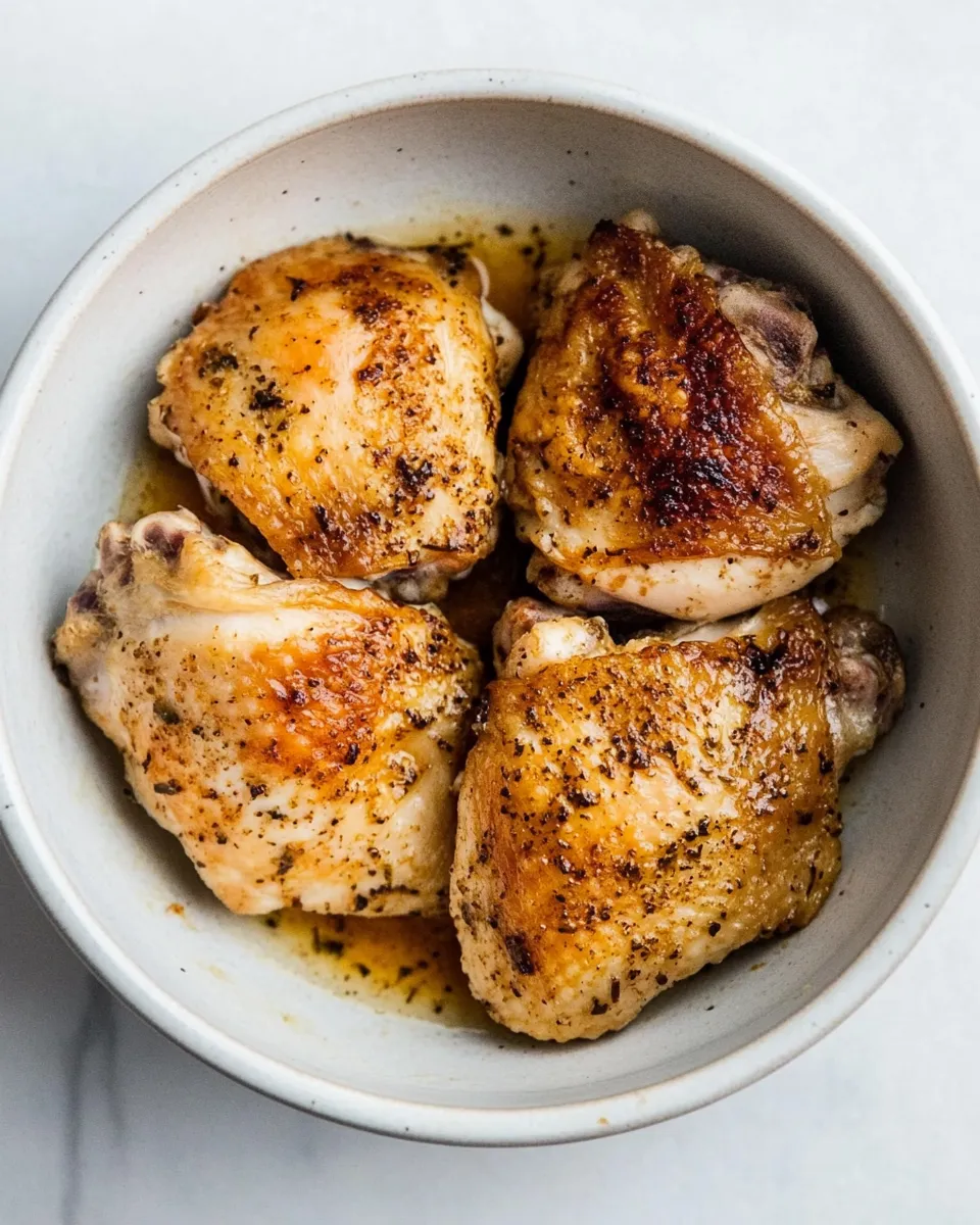 Savory Instant Pot Chicken Thighs (Fresh or Frozen) dish photo