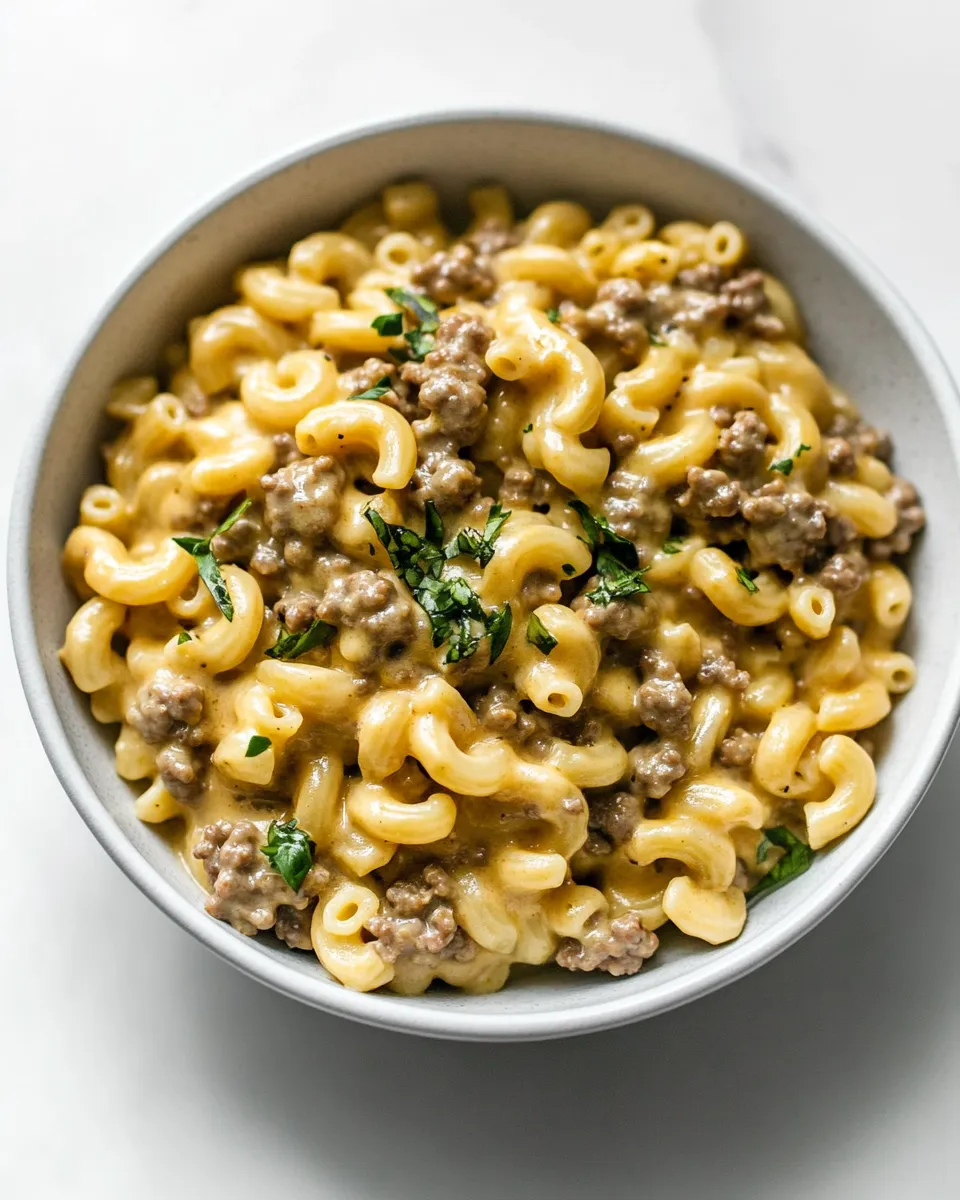 Classic Instant Pot Hamburger Mac and Cheese recipe photo