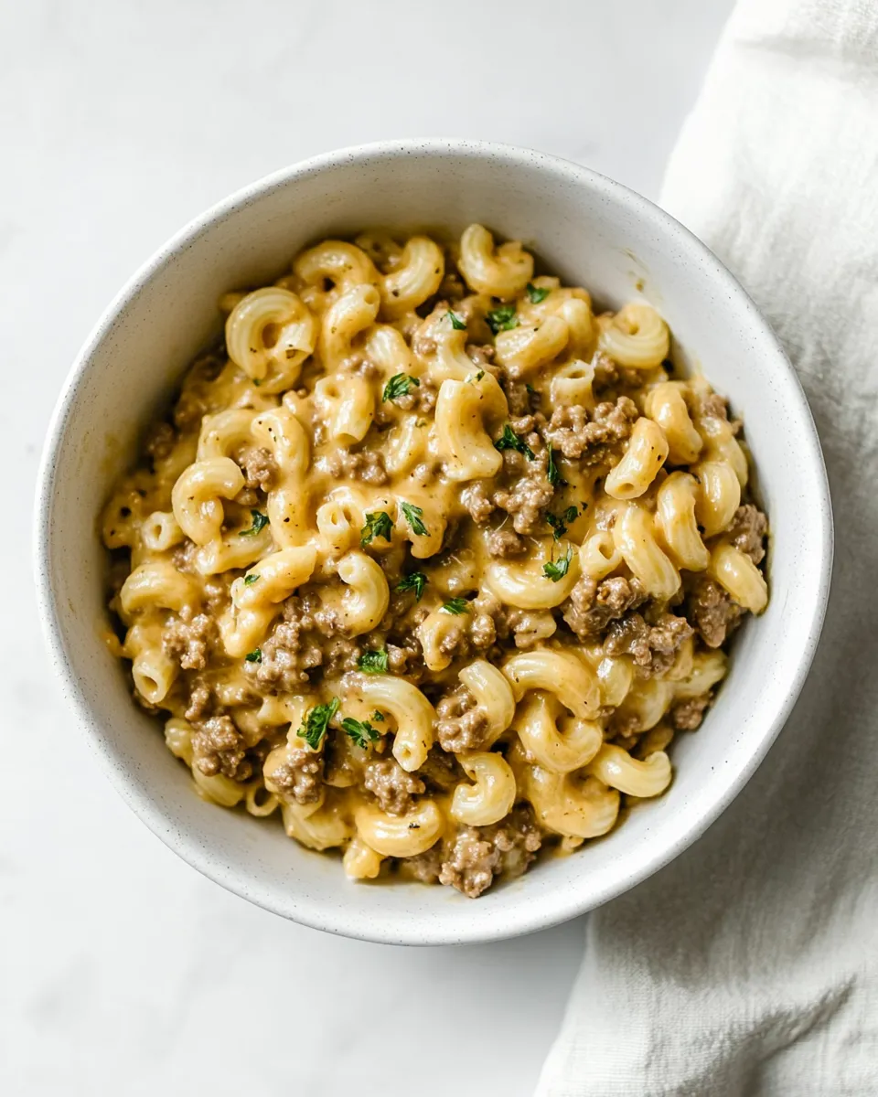 Quick Instant Pot Hamburger Mac and Cheese shot