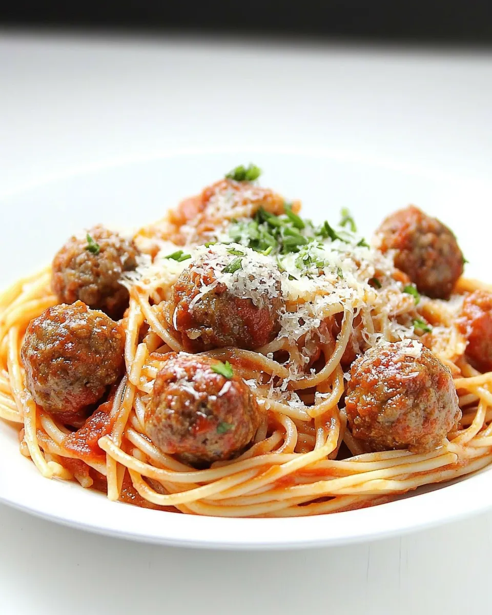 Easy Italian Spaghetti with Meatballs recipe photo