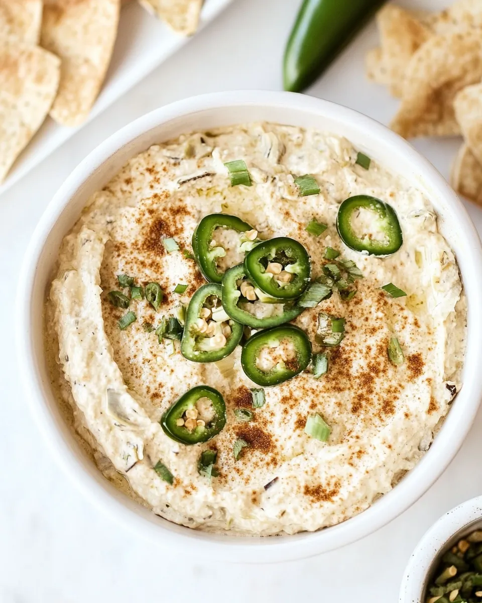 Easy Jalapeno Artichoke Dip Recipe shot