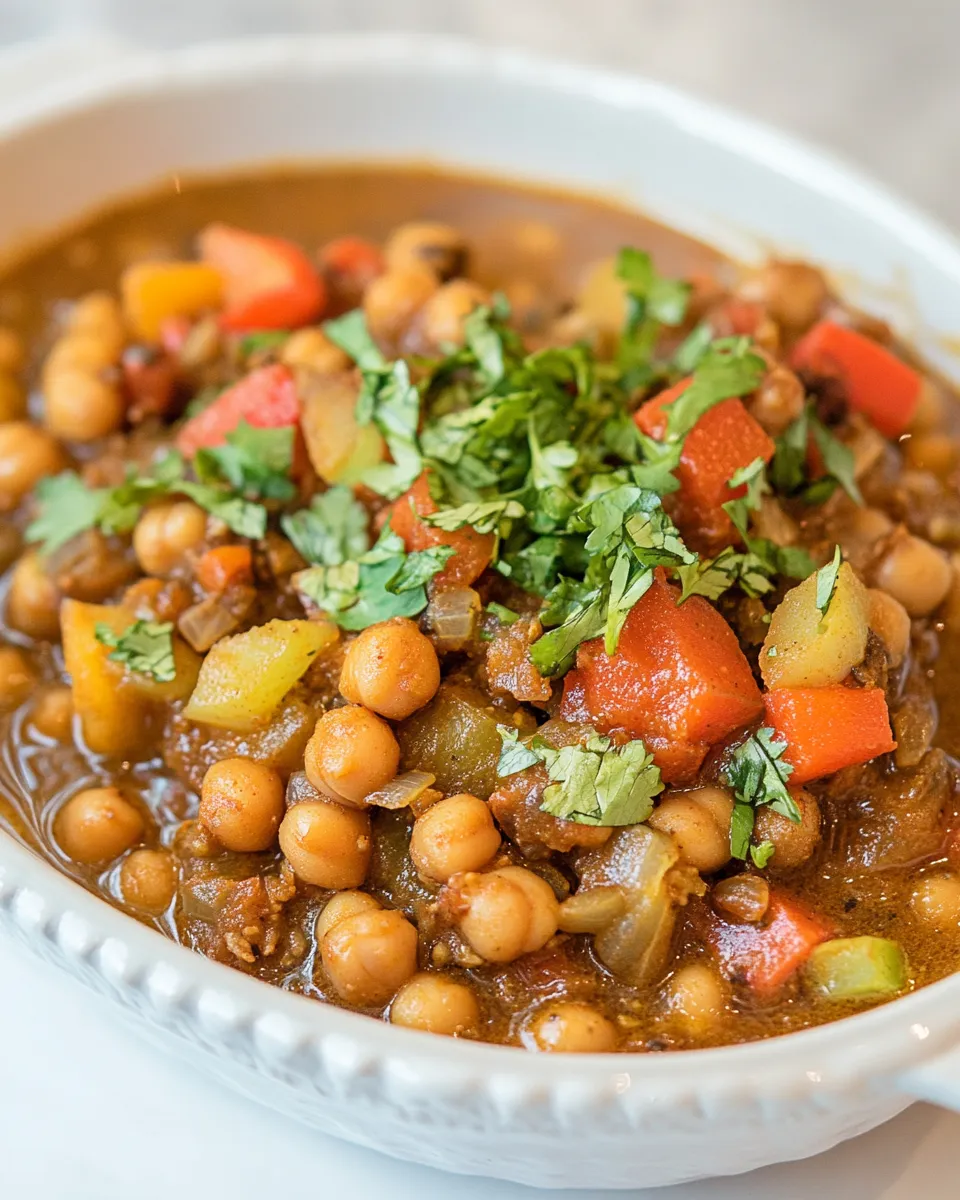 Delicious Jamaican Chickpea Curry shot