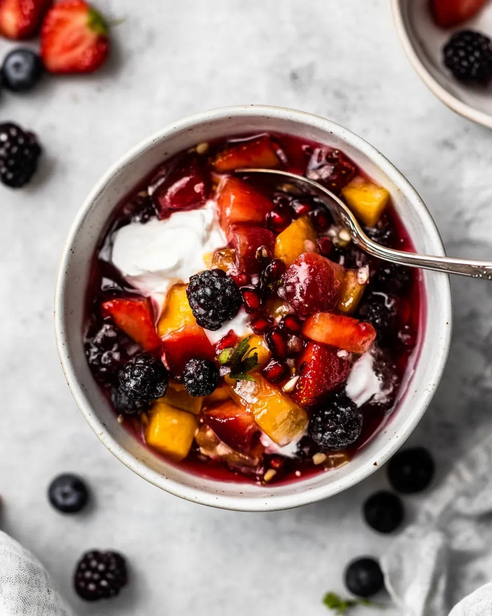 Delicious Jello Fruit Salad shot