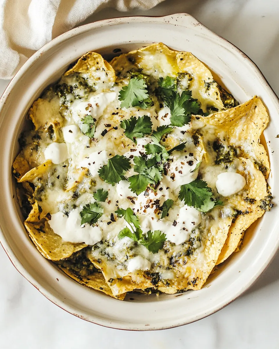 Tasty Jorge's Green Chilaquiles Recipe dish photo