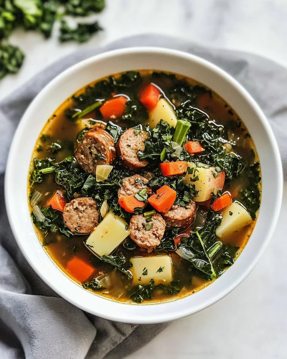 Delicious Kale and Potato Soup with Turkey Sausage recipe photo
