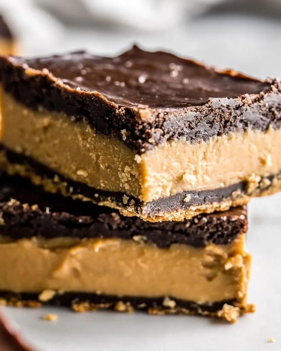 Easy Keto Peanut Butter Bars food shot