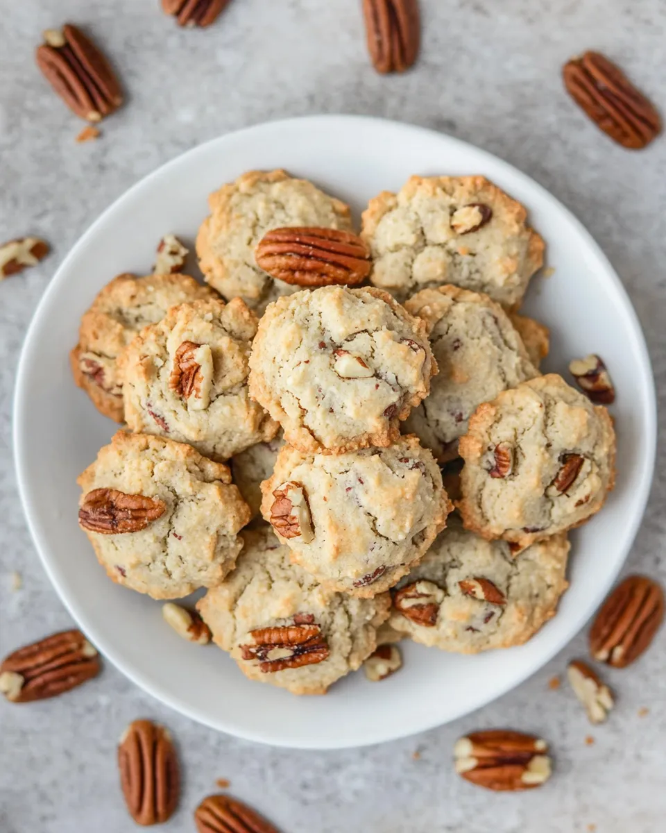 Homemade Keto Pecan Shortbread Cookies recipe image