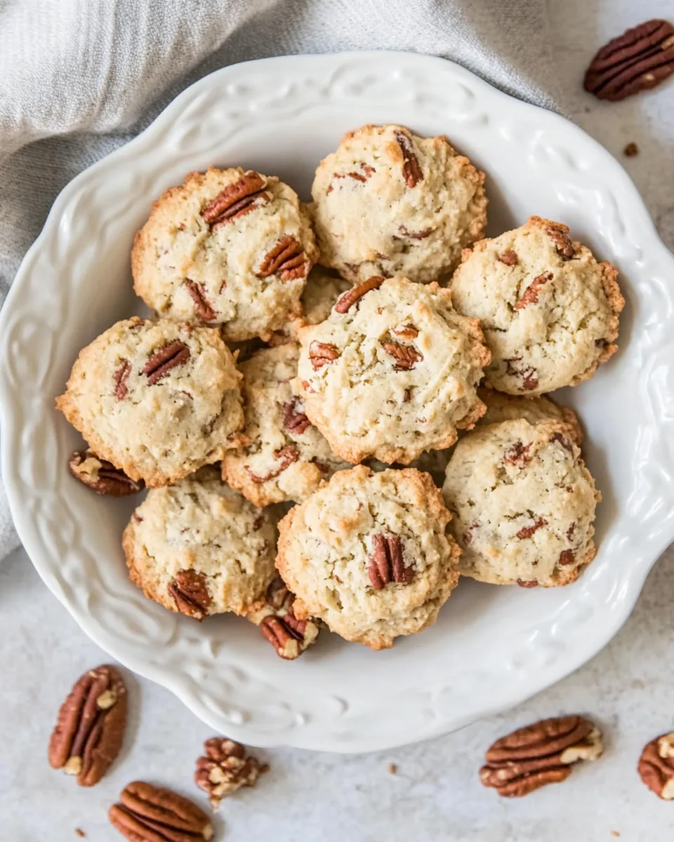 Delicious Keto Pecan Shortbread Cookies food shot