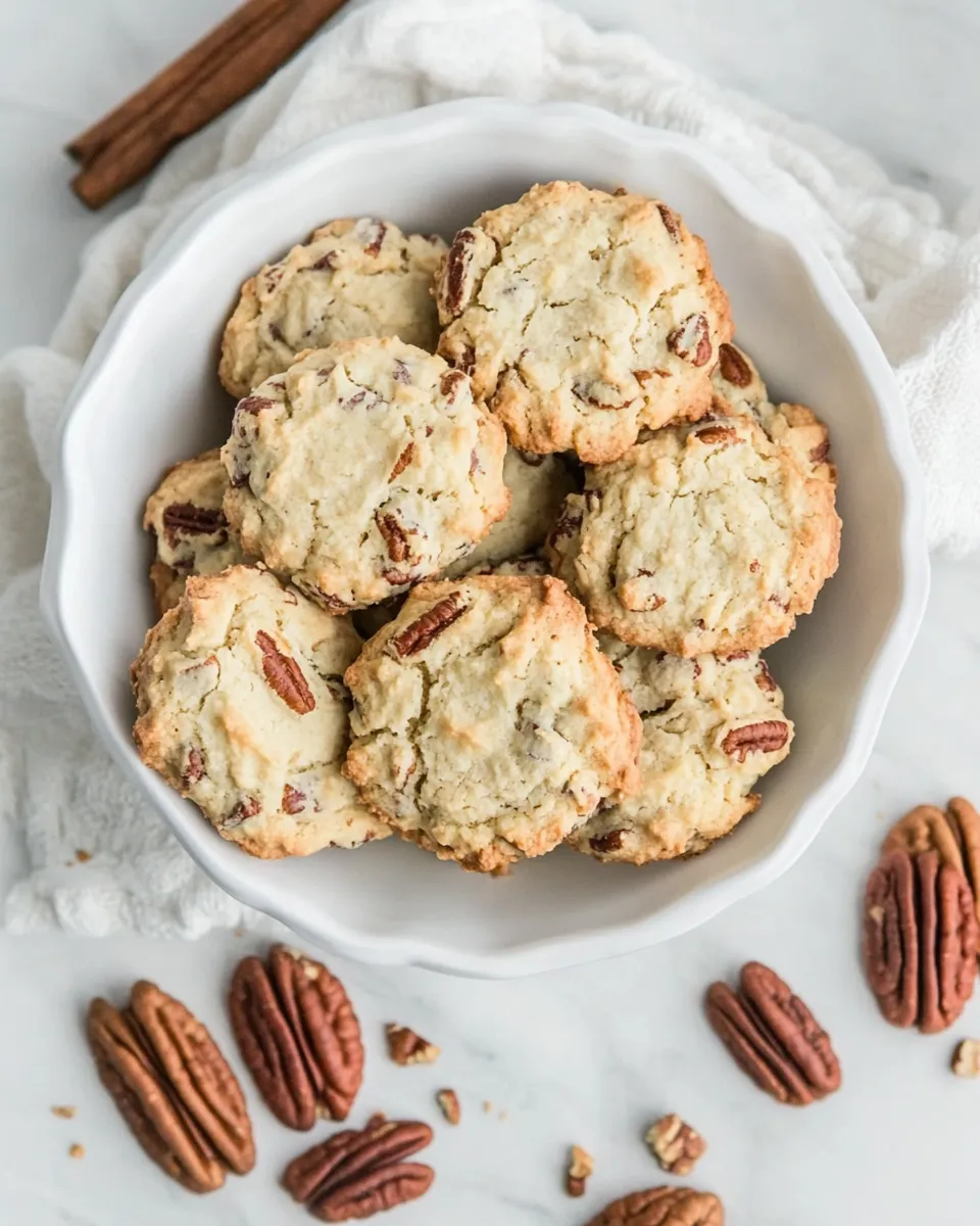 Easy Keto Pecan Shortbread Cookies plate image