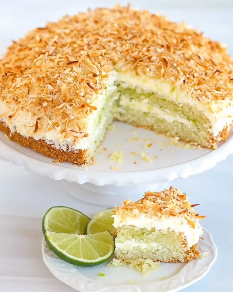 Homemade Key Lime Coconut Cake photo