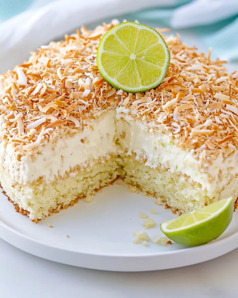 Classic Key Lime Coconut Cake image