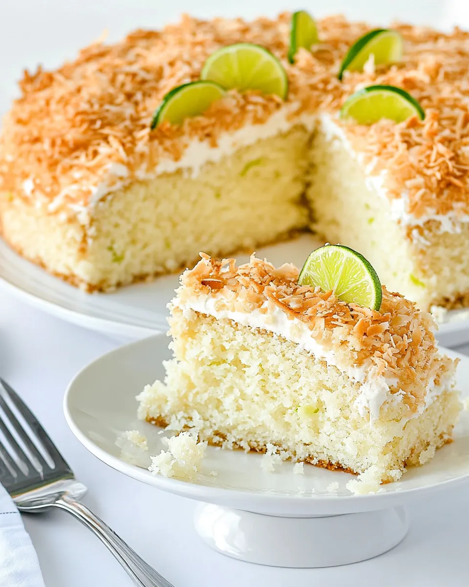 Easy Key Lime Coconut Cake recipe photo