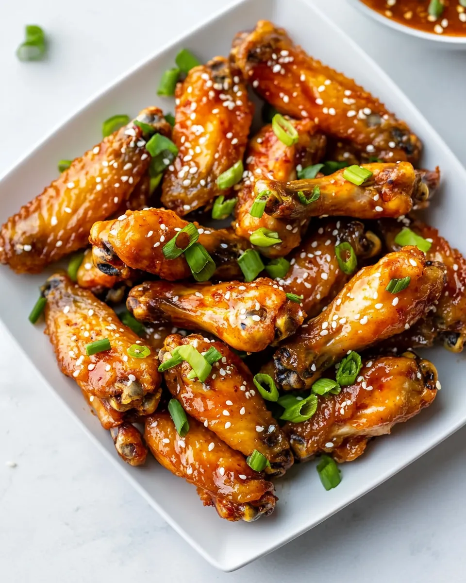 Quick Korean Air Fryer Chicken Wings shot