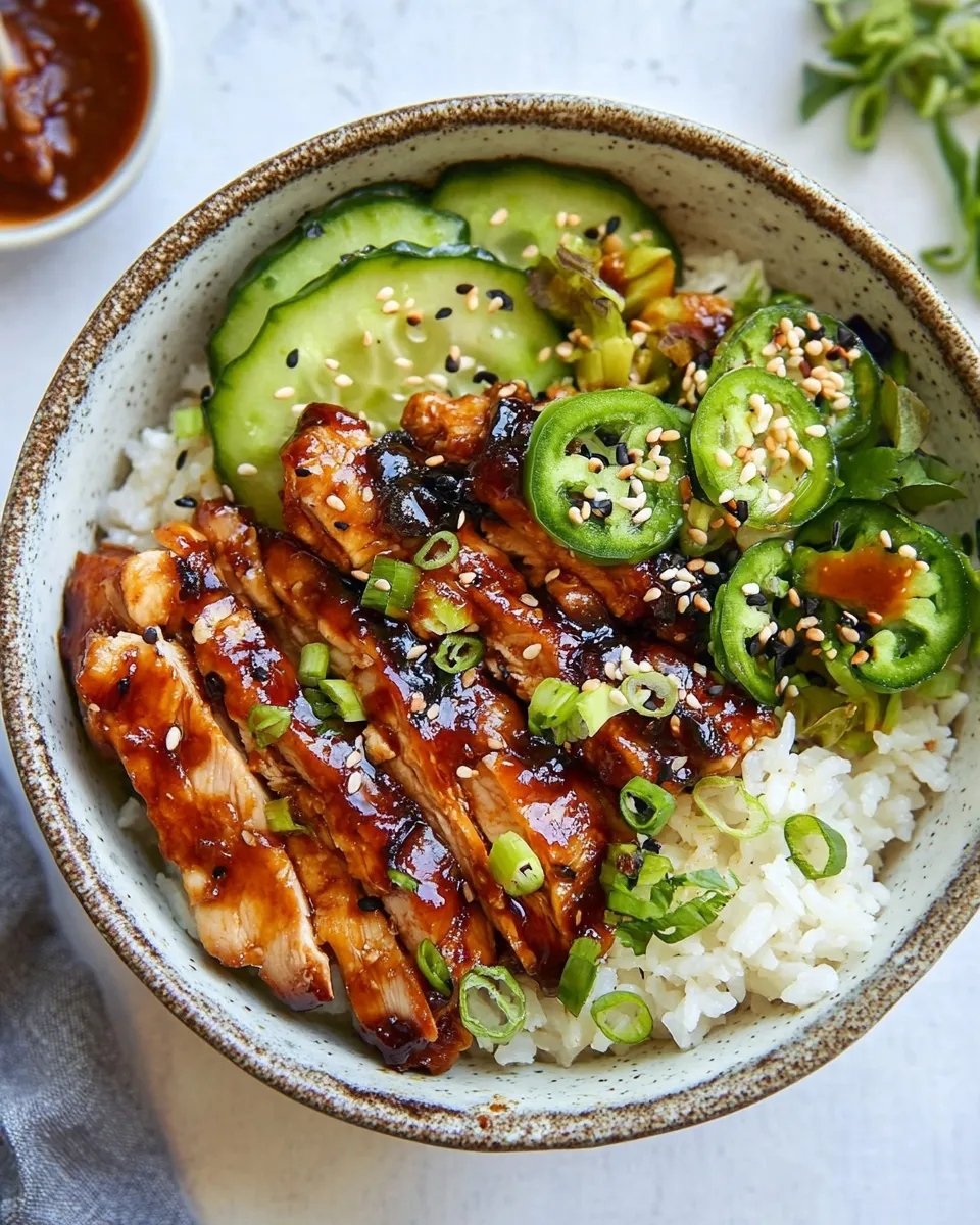 Homemade Korean BBQ Chicken Rice Bowls photo