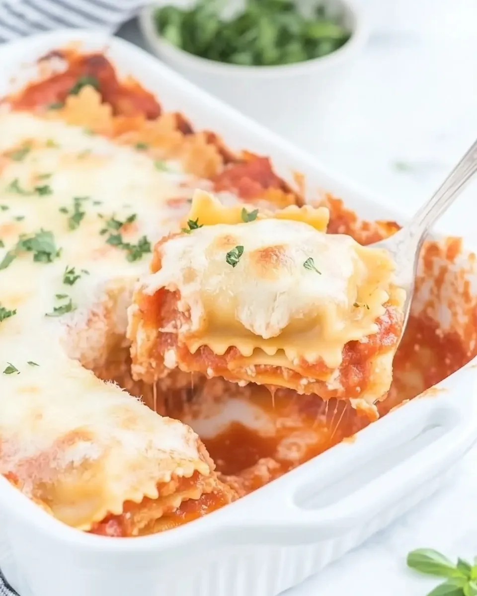 Easy Lazy Ravioli Lasagna Recipe (Easy Casserole) image