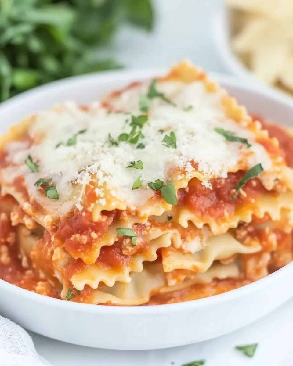Delicious Lazy Ravioli Lasagna Recipe (Easy Casserole) shot
