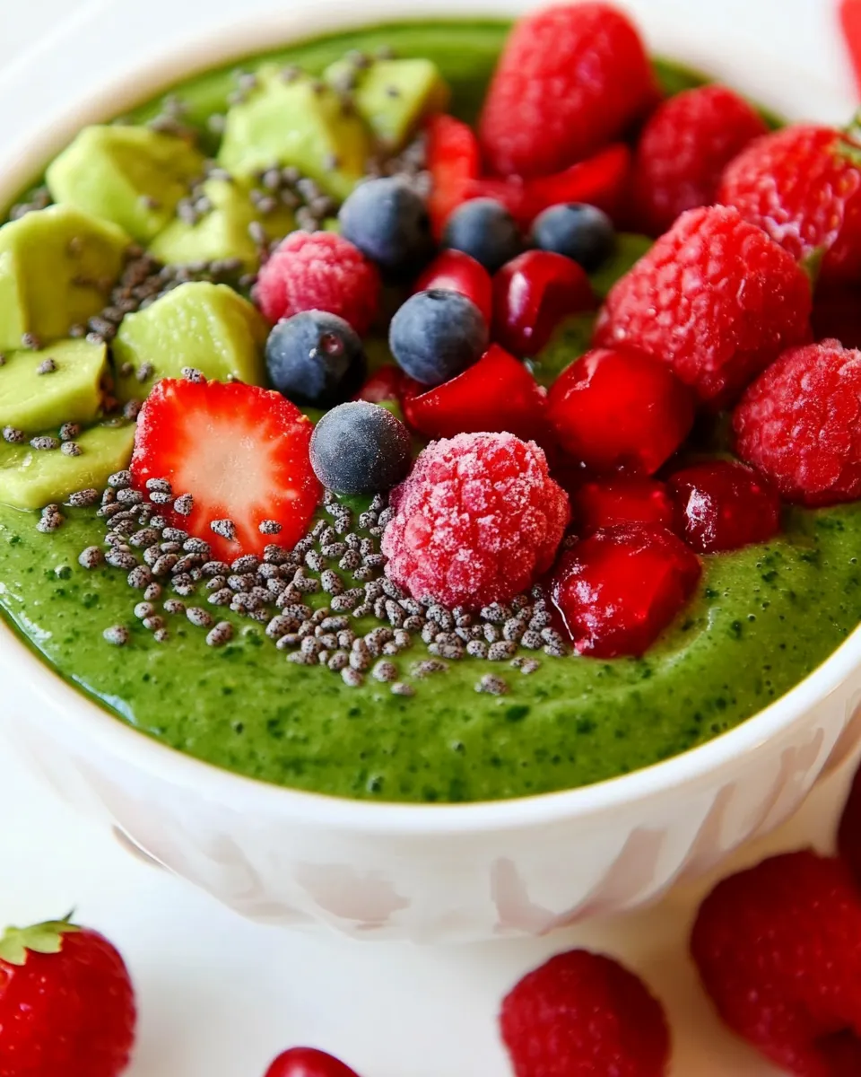 Homemade Lean, Green Protein Smoothie Bowl photo