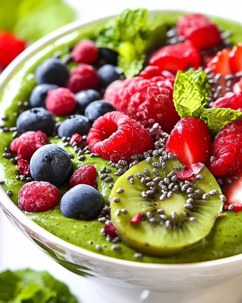 Quick Lean, Green Protein Smoothie Bowl recipe photo
