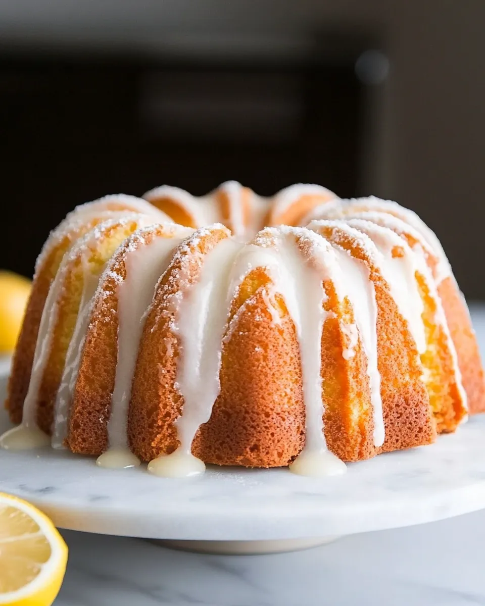 Easy Lemon Bundt Cake Recipe shot