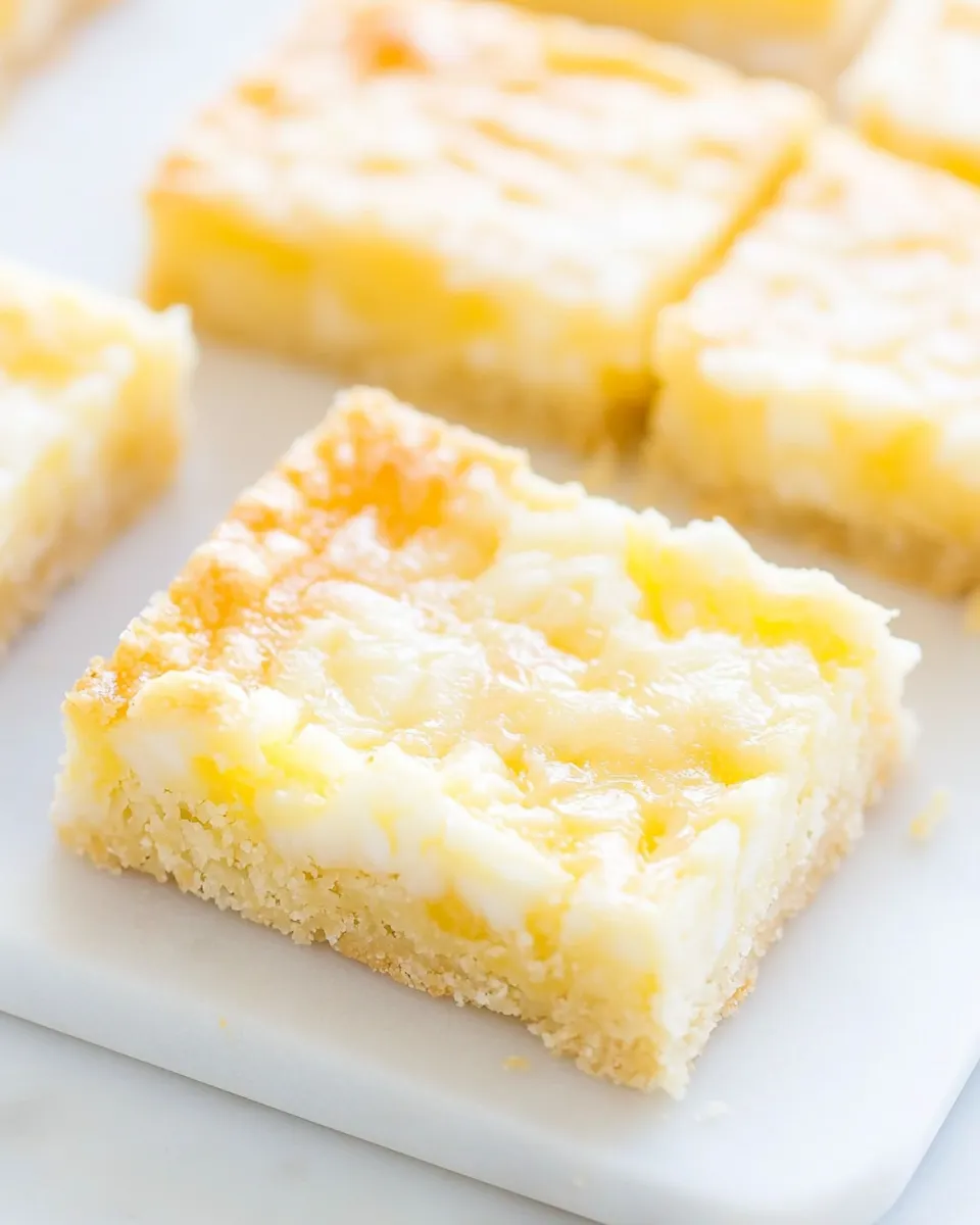 Homemade Lemon Coconut White Chocolate Gooey Bars photo