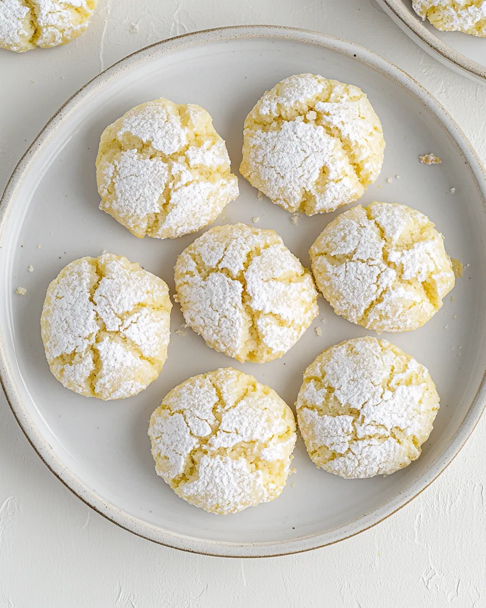 Fresh Lemon Crinkle Cookies. recipe photo