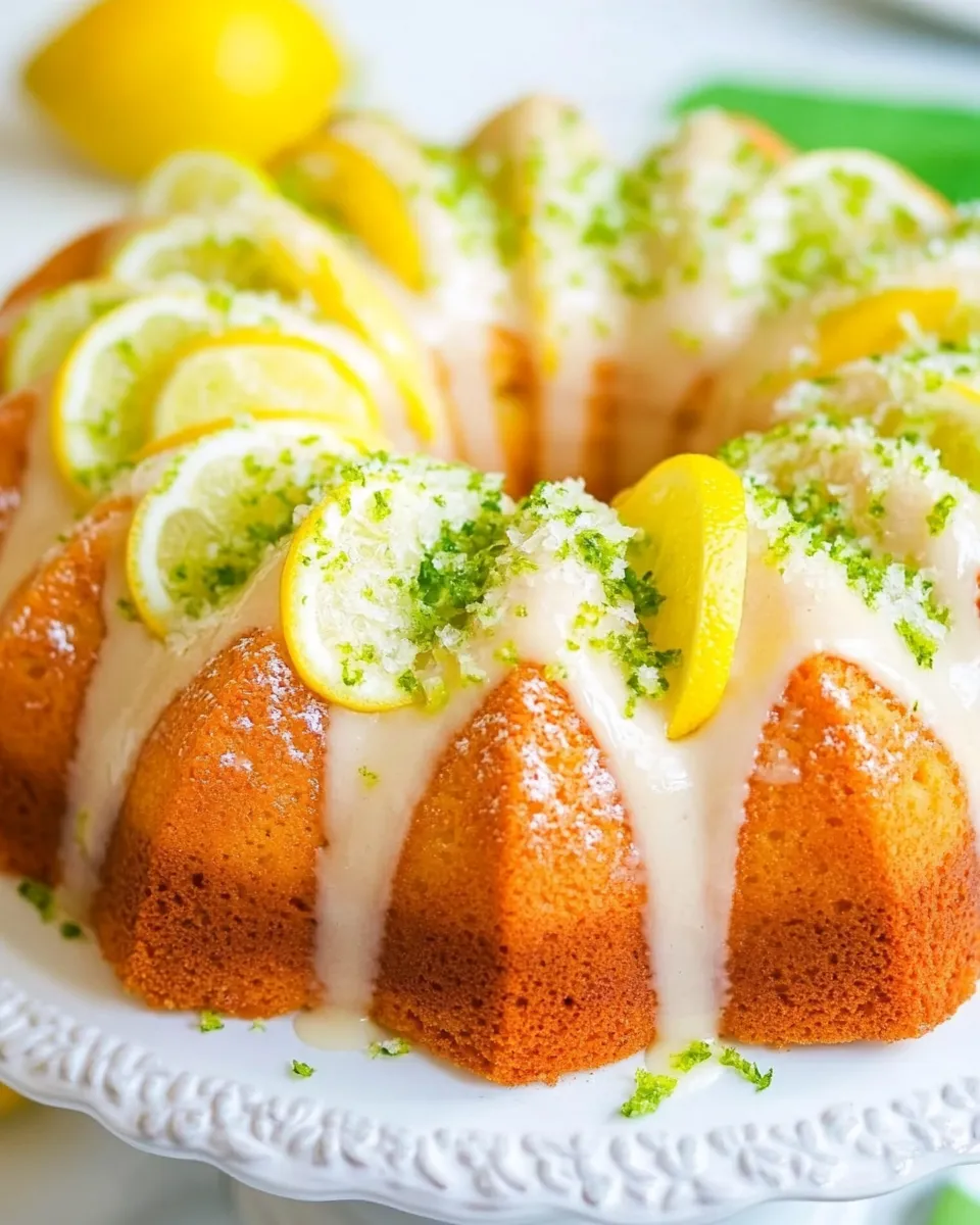 Delicious Lemon Lime Bundt Cake shot