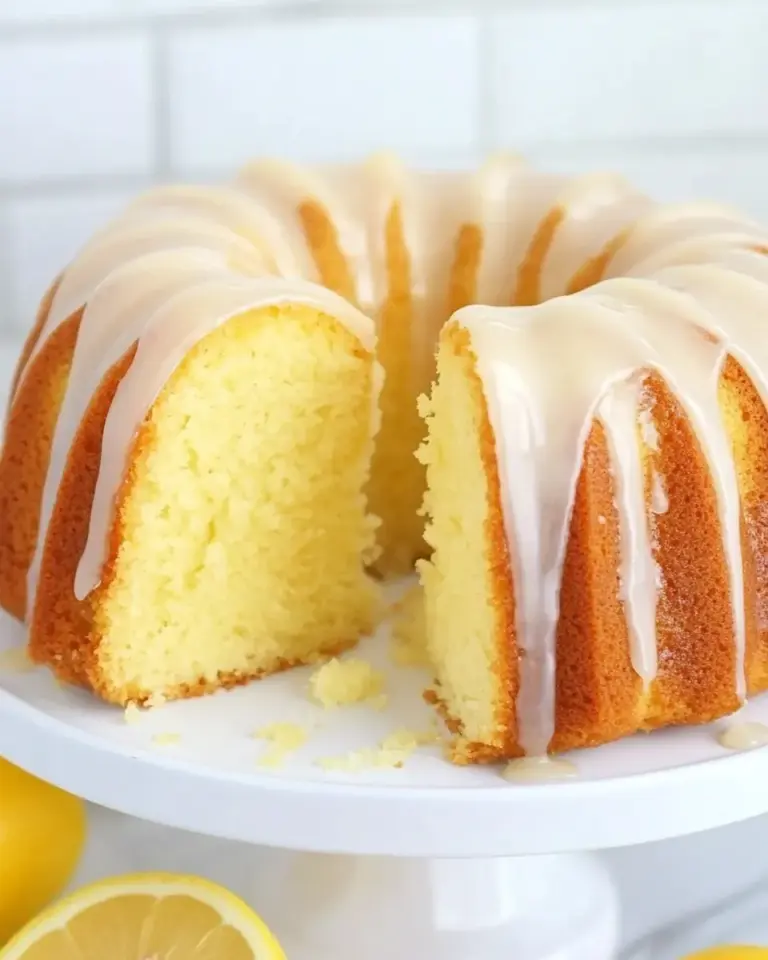 Homemade Lemon Pound Cake with Lemon Glaze photo