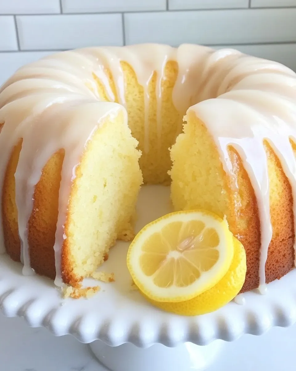 Classic Lemon Pound Cake with Lemon Glaze image