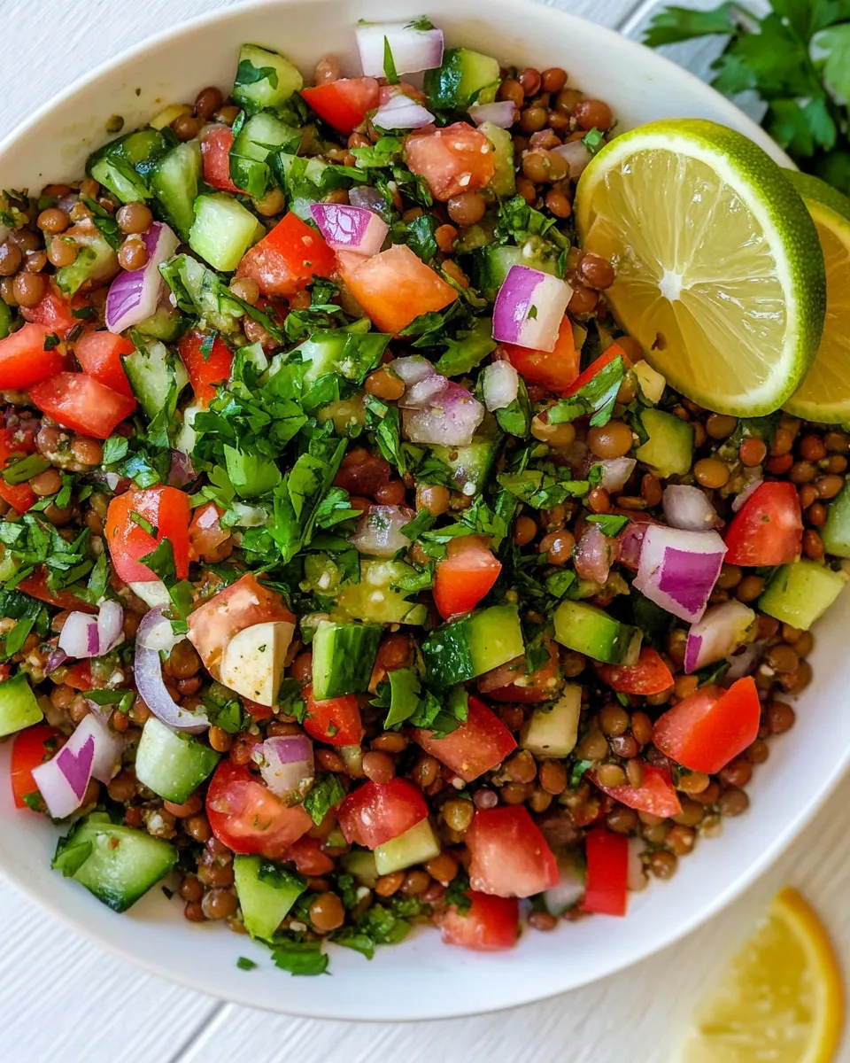 Homemade Lentil Tabbouleh photo