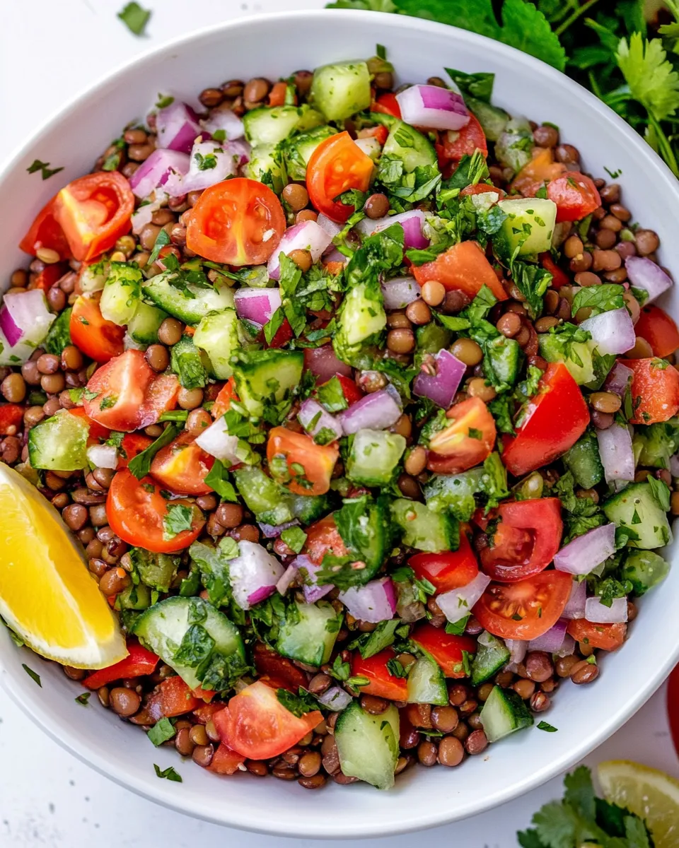 Easy Lentil Tabbouleh recipe photo