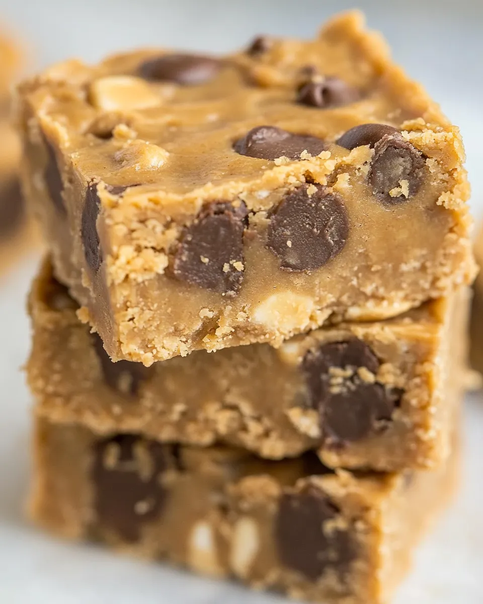 Homemade Lighter Peanut Butter Bars recipe photo