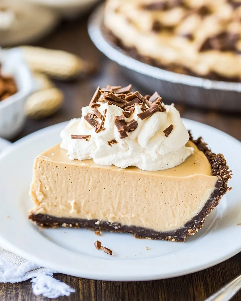 Healthy Lighter Peanut Butter Pie recipe photo