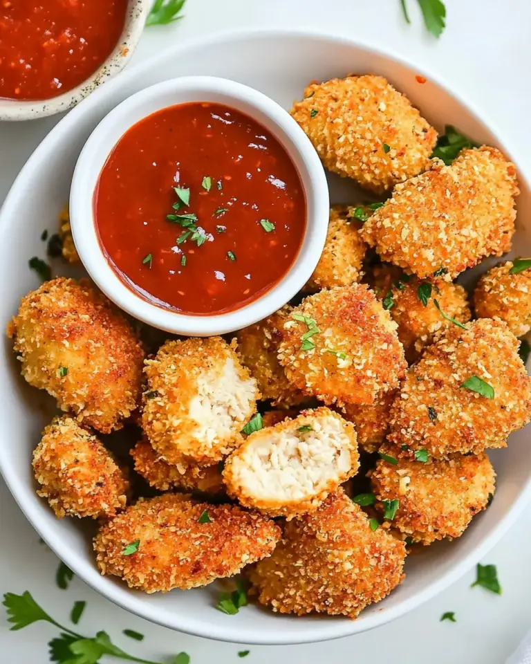 Homemade Low-Carb Keto Paleo Baked Chicken Nuggets In The Air Fryer photo