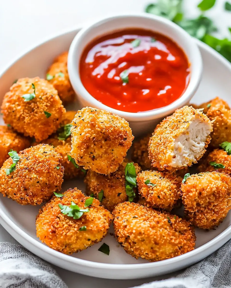 Easy Low-Carb Keto Paleo Baked Chicken Nuggets In The Air Fryer shot